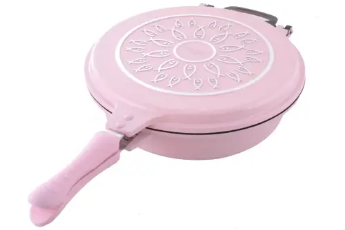 Premier PPP 3261 32CM Cam Kapaklı Çift Taraflı Tava Pembe