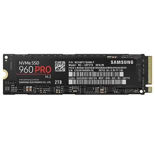 Samsung 960 PRO NVMe 2TB 3500MB/2100MB/s M.2 SSD Disk - MZ-V6P2T0BW