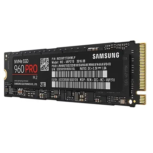 Samsung 960 PRO NVMe 2TB 3500MB/2100MB/s M.2 SSD Disk - MZ-V6P2T0BW