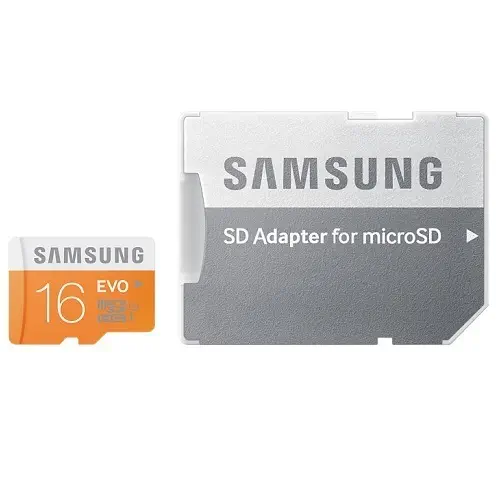 Samsung Evo MB-MP16DA/TR 16GB Class 10 48 MB/s microSD Kart (SD Adaptor)