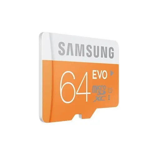 Samsung Evo MB-MP64DA/TR 64GB Class 10 48 MB/s microSD Kart (SD Adaptor)