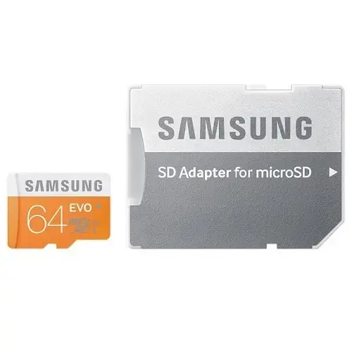Samsung Evo MB-MP64DA/TR 64GB Class 10 48 MB/s microSD Kart (SD Adaptor)