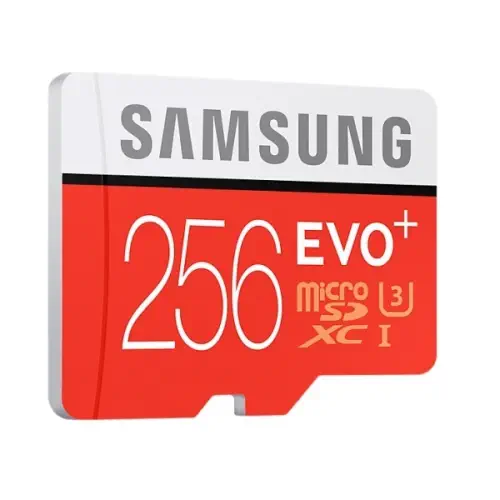 Samsung Evo Plus MB-MC256DA/EU 256GB 95-90MB/s Class 10 microSD Kart (SD Adaptör)