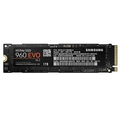 Samsung 960 Evo NVMe 1TB 3200MB/1900MB/s NVMe M.2 SSD Disk - MZ-V6E1T0BW