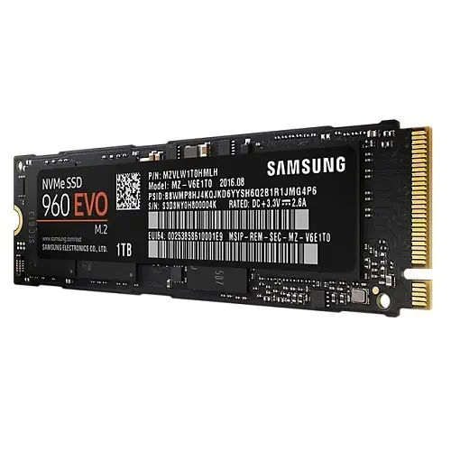 Samsung 960 Evo NVMe 1TB 3200MB/1900MB/s NVMe M.2 SSD Disk - MZ-V6E1T0BW