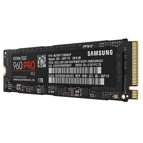 Samsung 960 PRO 1TB 3500MB/2100MB/s NVMe M.2 SSD Disk - MZ-V6P1T0BW