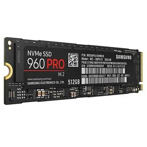 Samsung 960 Pro 512GB 3500MB/2100MB/s NVMe M.2 SSD Disk - MZ-V6P512BW