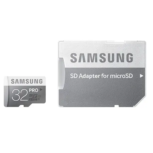 Samsung Pro MB-MG32EA/EU 32GB 90-80 MB/s Class 10microSDHC Kart (SD Adaptör)