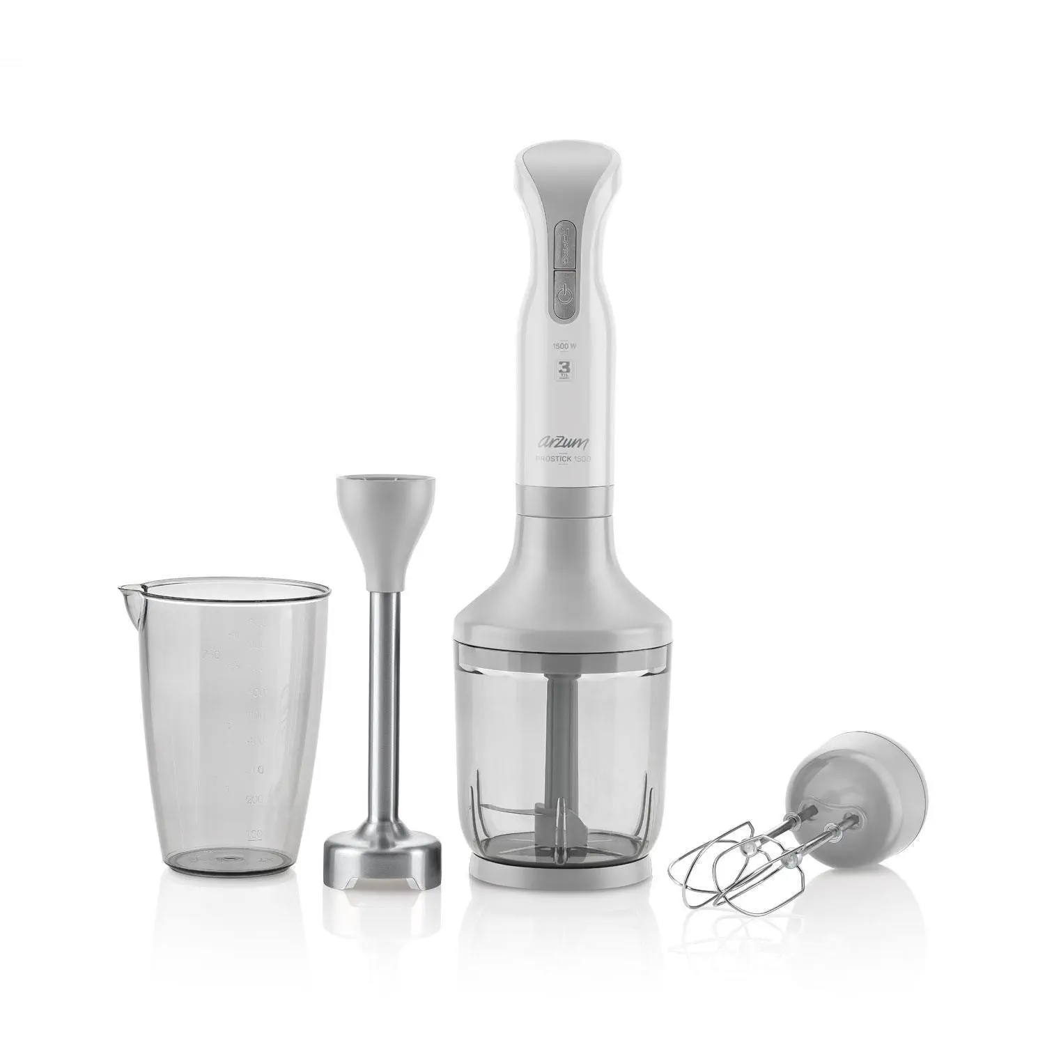  Arzum AR1014 Prostick 1500W Çubuk Blender Seti Beyaz