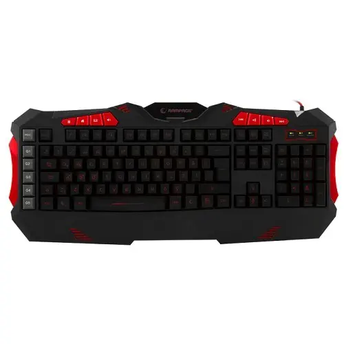 Everest Rampage SPECTRA R5 USB 7 Renk Aydınlatmalı Türkçe Q Multimedia Makrolu Siyah Gaming (Oyuncu) Klavye