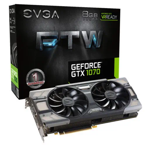 Evga GeForce GTX 1070 FTW Gaming ACX 3.0 8GB 256Bit GDDR5 (DX12) PCI-E 3.0 Gaming (Oyuncu) Ekran Kartı -08G-P4-6276-KR