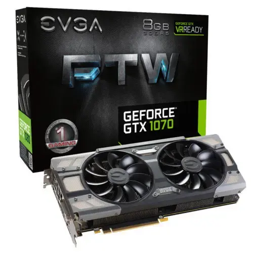 Evga  GeForce GTX 1070 FTW  Gaming ACX 3.0 8GB 256Bit GDDR5 (DX12) PCI-E 3.0 Gaming (Oyuncu) Ekran Kartı -08G-P4-6276-KR