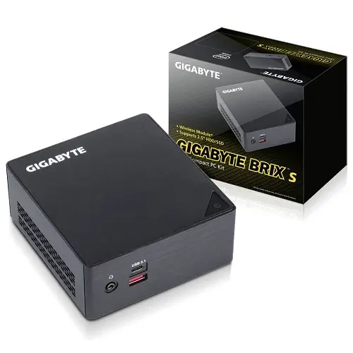 Gigabyte GB-BSi7HA-6500 BRIX Intel Core i7-6500U 2.50GHz 2.5” HDD/SSD Destekli HDMI/miniDP WiFi+BT Vesa Barebone Mini PC