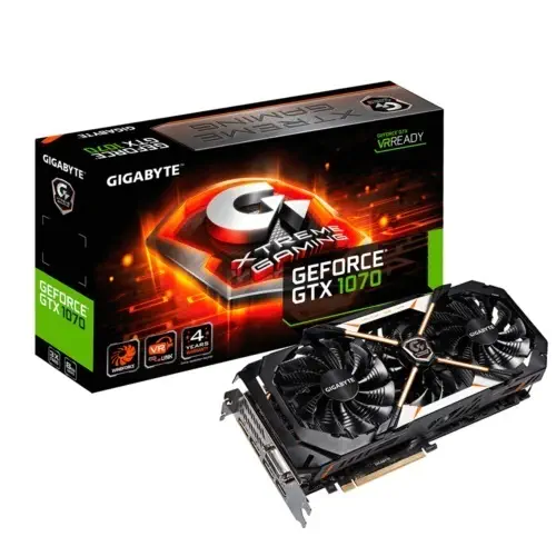 Gigabyte Xtreme Gaming Nvidia GeForce GTX 1070 OC 8GB 256Bit GDDR5 Gaming (Oyuncu) Ekran Kartı (GV-N1070XTREME-8GD)