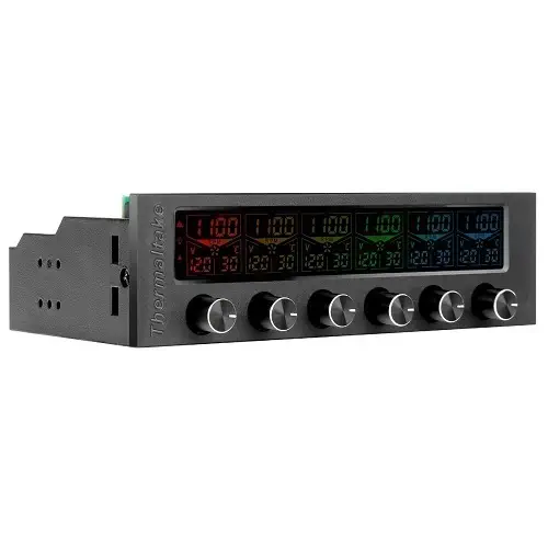 Thermaltake AC-024-BN1NAN-A1 Commander F6 RGB LCD Ekranlı Multi Fan Kontrol Ünitesi