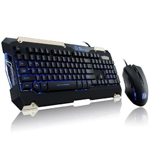 Thermaltake Tt eSports KB-CMC-PLBLTK-01 Commander Combo Mavi LED Türkçe Gaming (Oyuncu) Klavye Mouse Seti