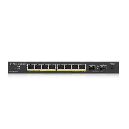 Zyxel GS1100-10HP 8 Port 10x10/100/1000 + 2xSFP Yönetilemez PoE Switch