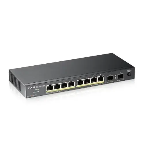 Zyxel GS1100-10HP 8 Port 10x10/100/1000 + 2xSFP Yönetilemez PoE Switch