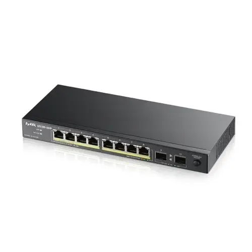 Zyxel GS1100-10HP 8 Port 10x10/100/1000 + 2xSFP Yönetilemez PoE Switch