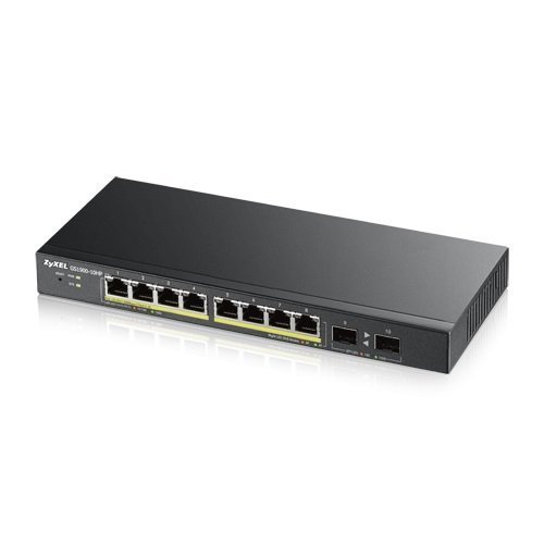 Zyxel GS1900-10HP  8 Port 8x100/100/1000 + 2xSFP Web Yonetilebilir PoE Switch