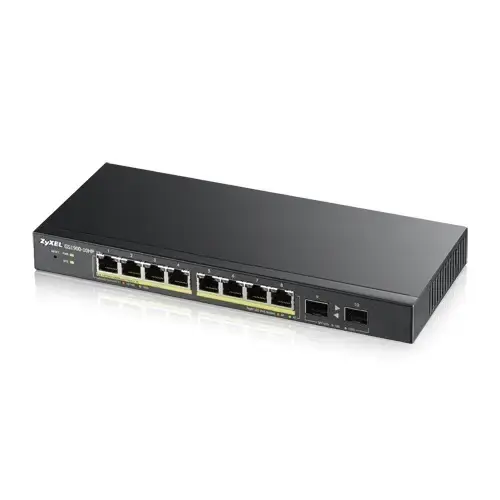 Zyxel GS1900-10HP  8 Port 8x100/100/1000 + 2xSFP Web Yonetilebilir PoE Switch