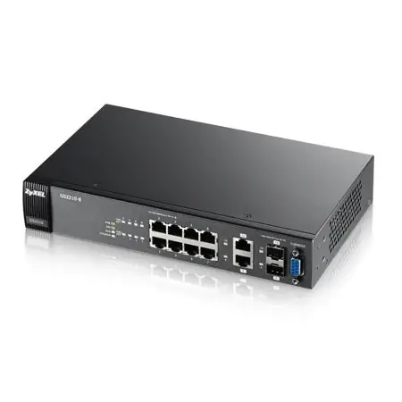 Zyxel GS2210-8 8port 100/1000+2xDual SFP L2 Yönetilebilir Switch