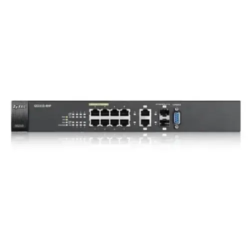 Zyxel GS2210-8HP 8 Port 100/1000+2xDUAL SFP L2 Yönetilebilir PoE Switch