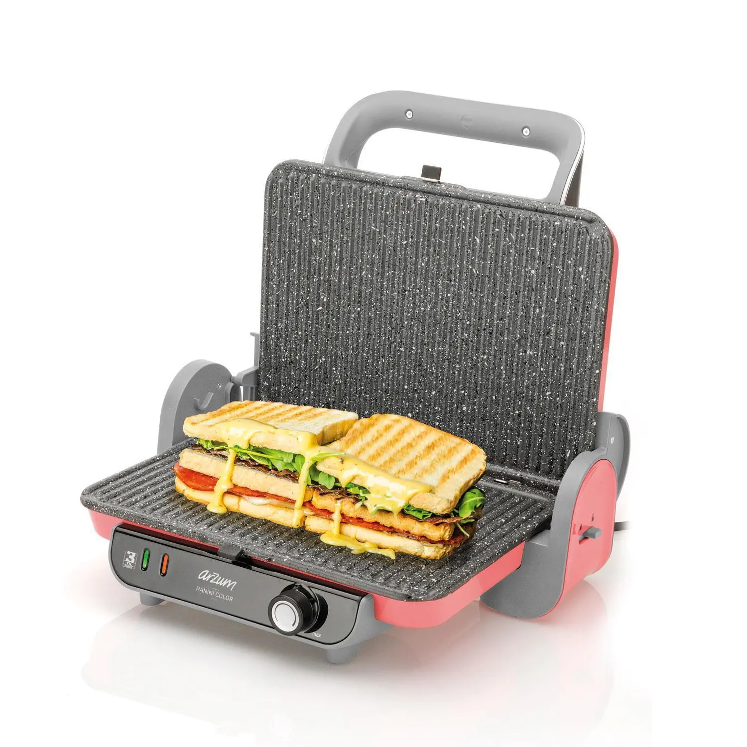 Arzum AR2013 Panini Color Izgara ve Tost Makinesi Mercan