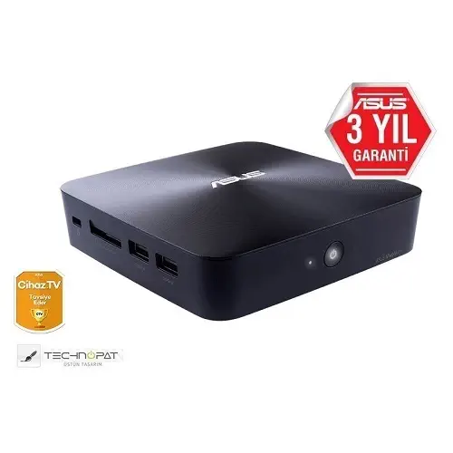 Asus VivoMini UN62-M204M Intel Core i3-4010U 1.70GHz 4GB 128GB mSata SSD HDMI DP Wifi BT (KM YOK) VESA FreeDOS Mini PC