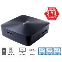 Asus VivoMini UN65U-M005M Intel Core i3-7100U 2.40GHz 4GB 128GB M.2 SSD HDMI DP Wi-Fi ac BT FreeDOS Mini PC