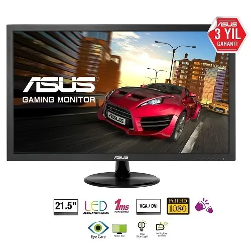 Asus VP228T 21.5″ Full HD 1ms DVI/Analog Gaming (Oyuncu) Monitör