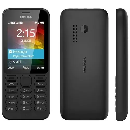 Nokia 215 Tuşlu Dual Sim Siyah Cep Telefonu - Distribütör Garantili