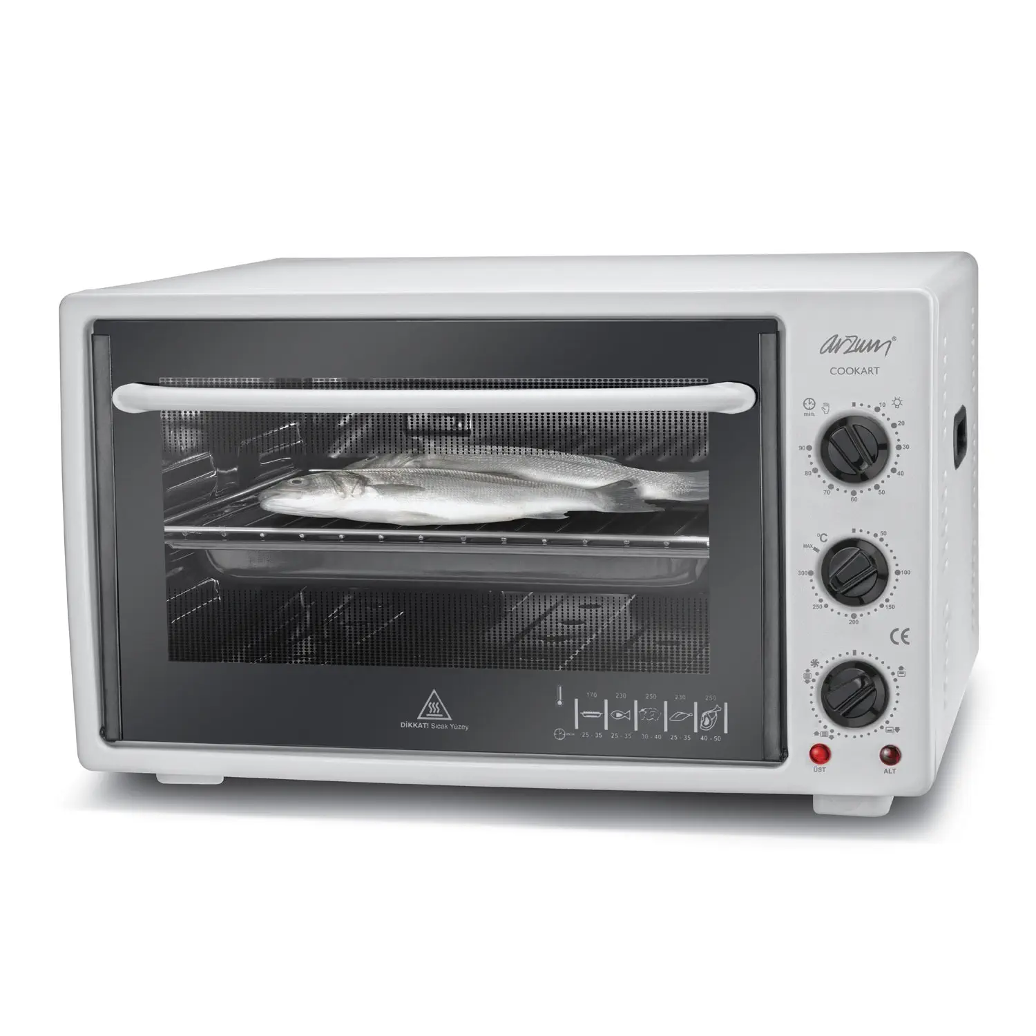Arzum AR253 Cookart Midi Fırın Beyaz