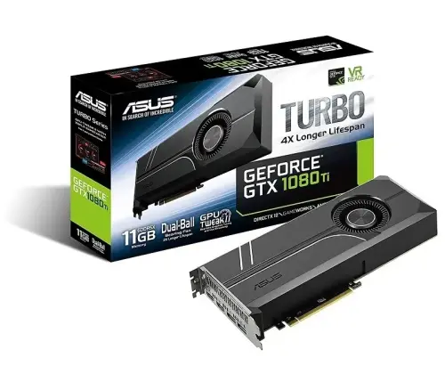 Asus GeForce GTX 1080 Ti 11GB 352Bit GDDR5X (DX12) PCI-E 3.0 Gaming (Oyuncu) Ekran Kartı - Turbo-GTX1080TI-11G