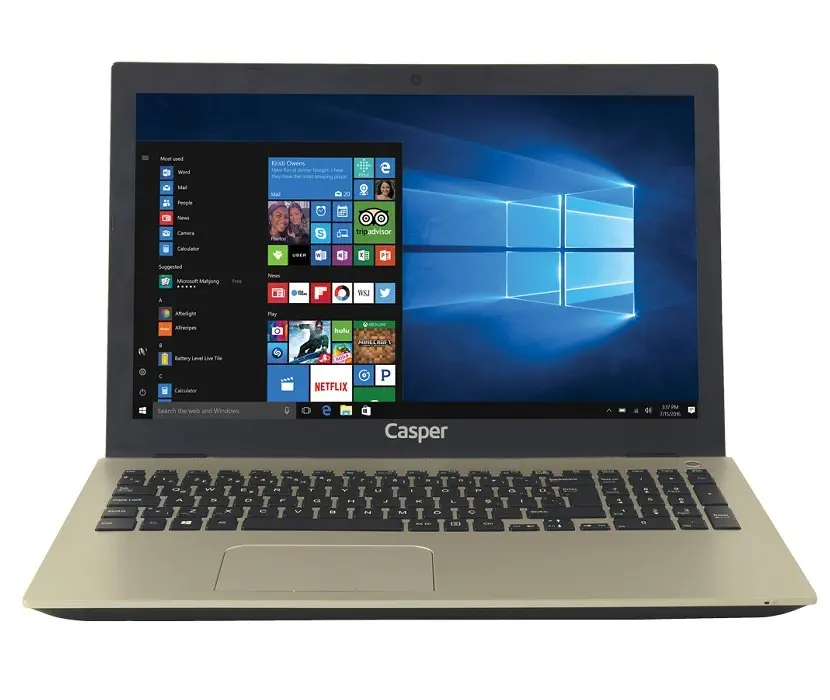 Casper Nirvana F600 F600.7200-AT45T-G i5-7200U 2.50GHz 12GB 1TB 2GB 940MX 15.6″ Windows 10 Gold Notebook