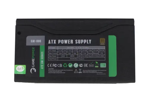 GamePower GM-800 APFC 14cm 80+ Bronze 800W Power Supply