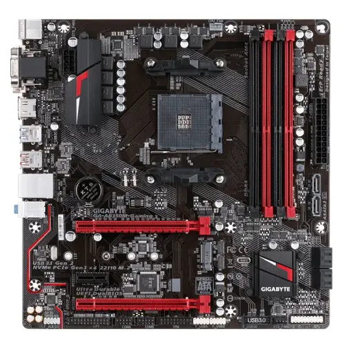 Gigabyte GA-AB350M-Gaming 3 AMD B350 Soket AM4 DDR4 3200(OC)MHz mATX Gaming Anakart