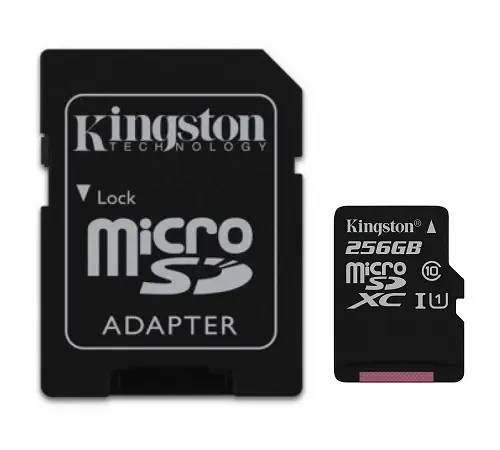 Kingston 256GB MicroSD SDXC Class10 UHS-I Hafıza Kartı SDC10G2/256GB