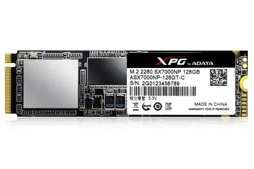 Adata XPG SX7000NP 128GB 1800MB/850MB/s 3D Nand M.2 Gaming SSD Disk - ASX7000NP-128GT-C