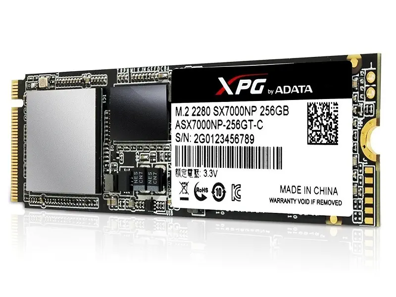 Adata XPG SX7000NP 256GB 1800MB/850MB/s 3D Nand M.2 Gaming SSD Disk - ASX7000NP-256GT-C