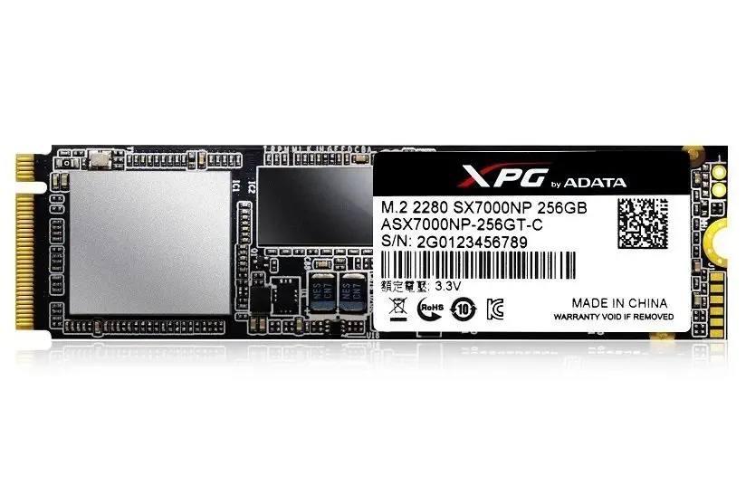 Adata XPG SX7000NP 256GB 1800MB/850MB/s 3D Nand M.2 Gaming SSD Disk - ASX7000NP-256GT-C