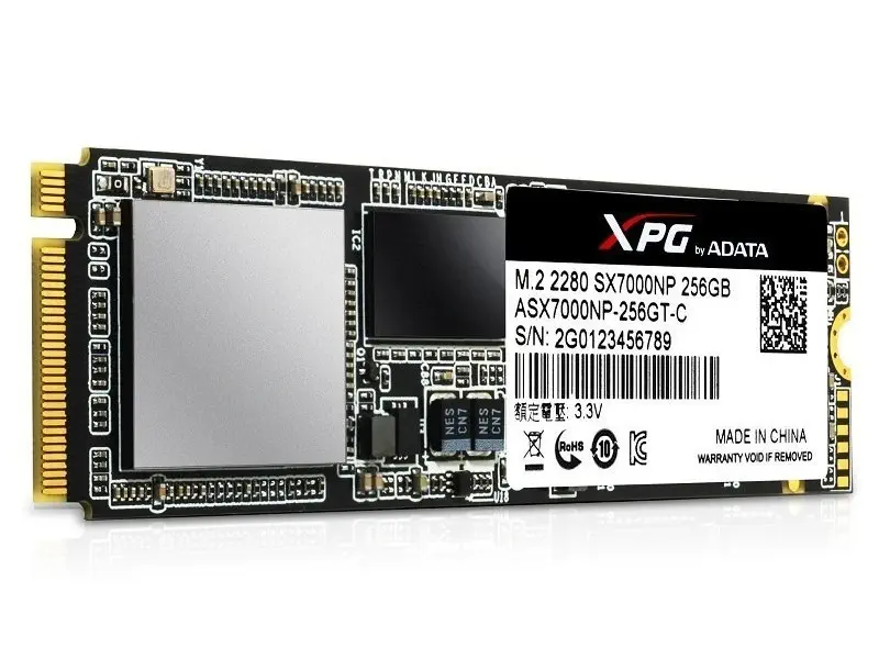 Adata XPG SX7000NP 256GB 1800MB/850MB/s 3D Nand M.2 Gaming SSD Disk - ASX7000NP-256GT-C
