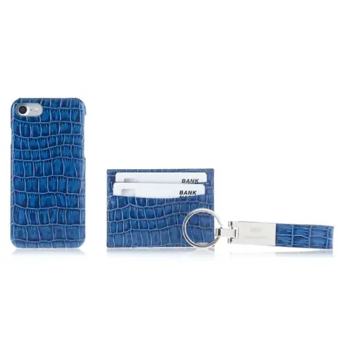 Bouletta Trınıty İphone 7 için 3`lü Deri  Set - Lacivert