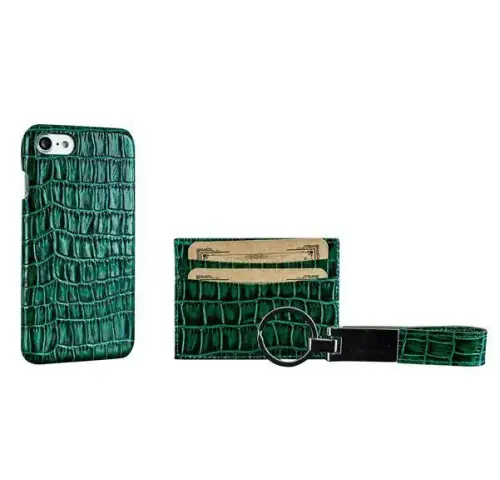 Bouletta Trınıty İphone 7 için 3`lü Deri  Set - Yeşil