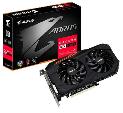 Gigabyte Aorus Radeon RX 580 4GB GDDR5 256Bit 3xDP/HDMI/DVI Ekran Kartı - GV-RX580AORUS-4GD