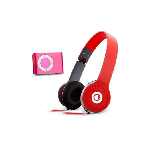 Mikado MD-909 Kırmızı TF Kart Max.32GB + Kulaklık Mp3 Oynatıcı