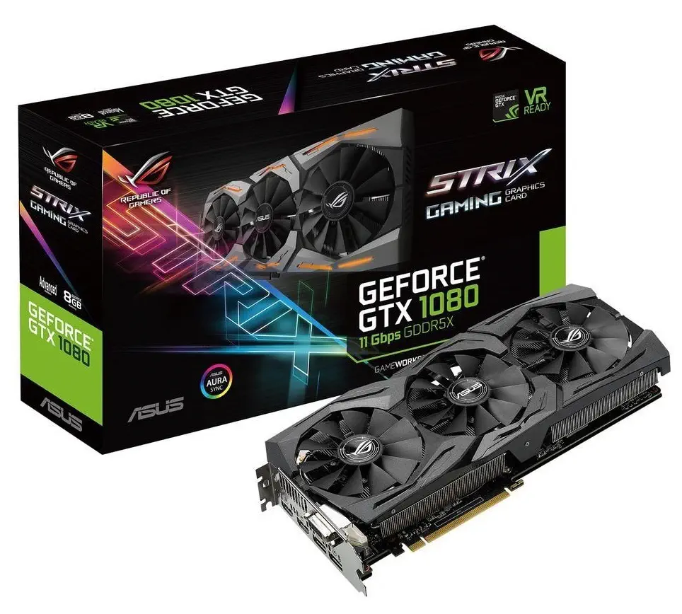 Asus Nvidia GeForce STRIX-GTX1080-A8G-11GBPS 8GB 256Bit GDDR5X (DX12) Gaming (Oyuncu) Ekran Kartı