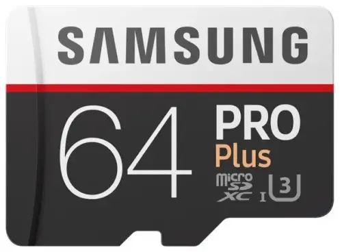 Samsung 64GB mSD PRO PlusU3 MB-MD64GA/EU 100 MB/s (SD Adaptor ile) MicroSD Kart