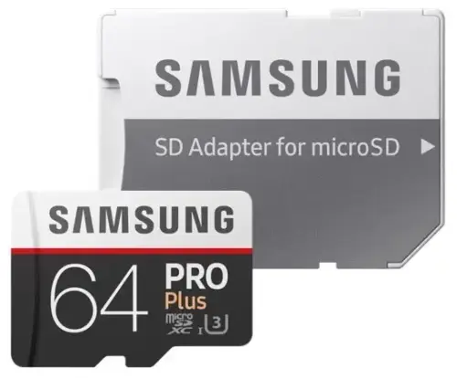 Samsung 64GB mSD PRO PlusU3 MB-MD64GA/EU 100 MB/s (SD Adaptor ile) MicroSD Kart