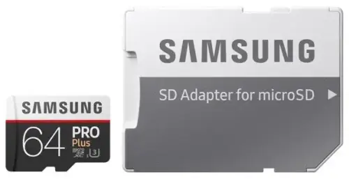 Samsung 64GB mSD PRO PlusU3 MB-MD64GA/EU 100 MB/s (SD Adaptor ile) MicroSD Kart